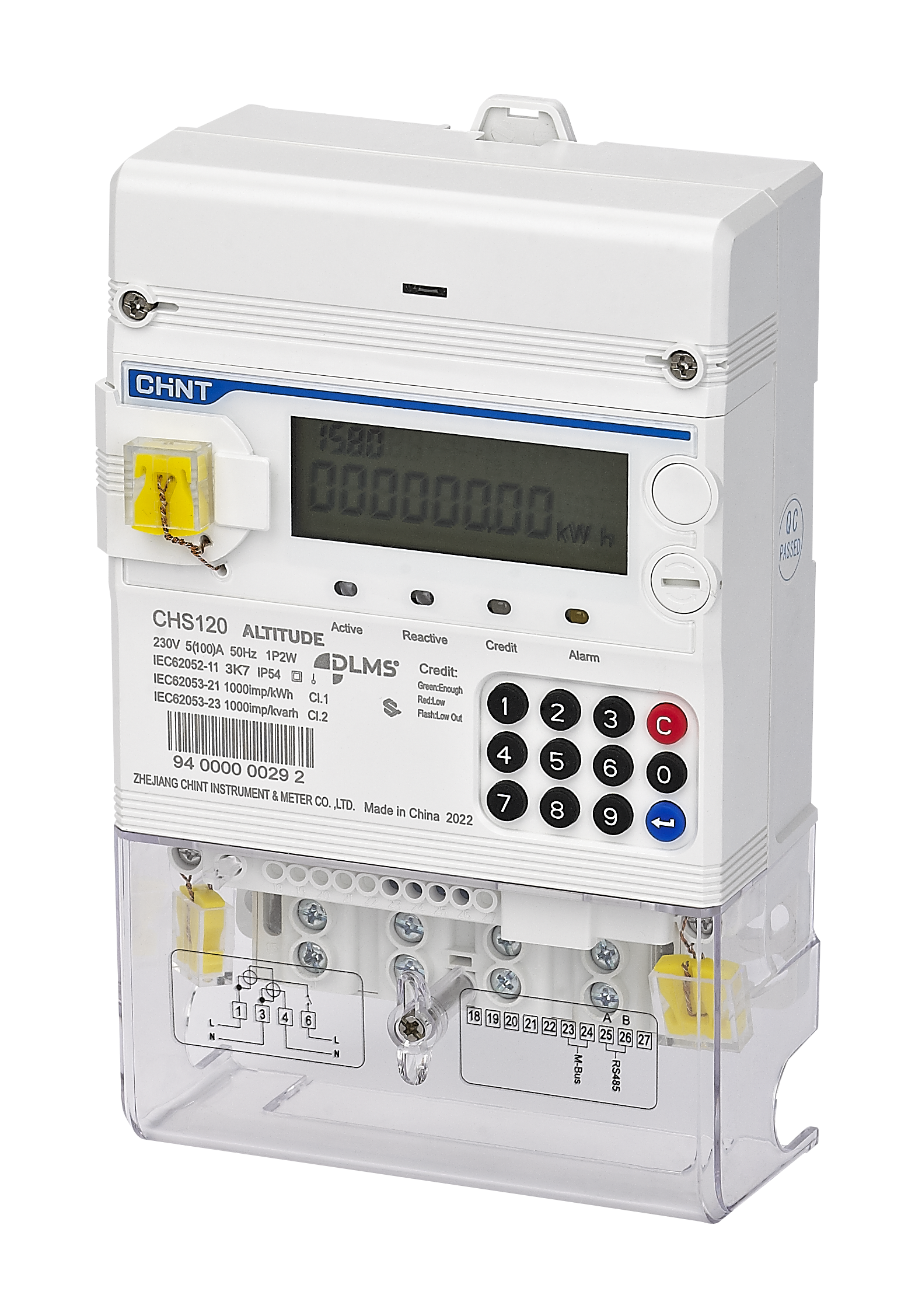 CHS 120 with keypad -Singal Phase Meter-Studio Image-9